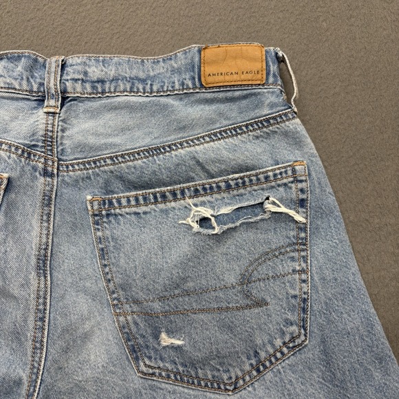 American Eagle Jeans Womens 6 Long Super High Rise Ultra Wide Leg Distressed Y2K - Picture 14 of 14